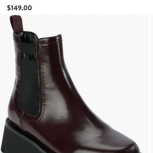 DKNY Women's Burgundy Ankle Boots